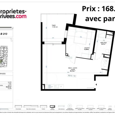 Appartement 2 pièces 152900 €