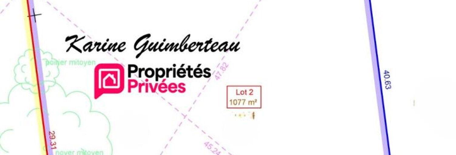 Terrain  1077 m² à vendre à Lussac (33570)