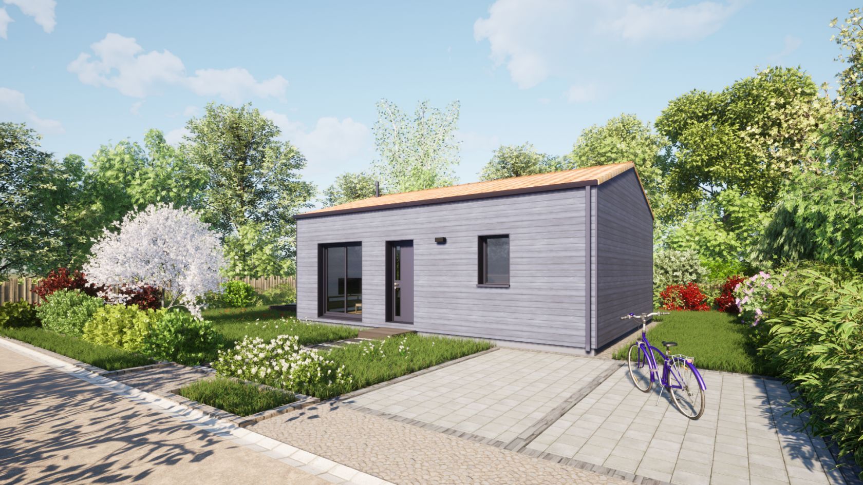 Projet de construction d'une maison bois de 50 m² avec terrain à BEAUCOUZE (49)