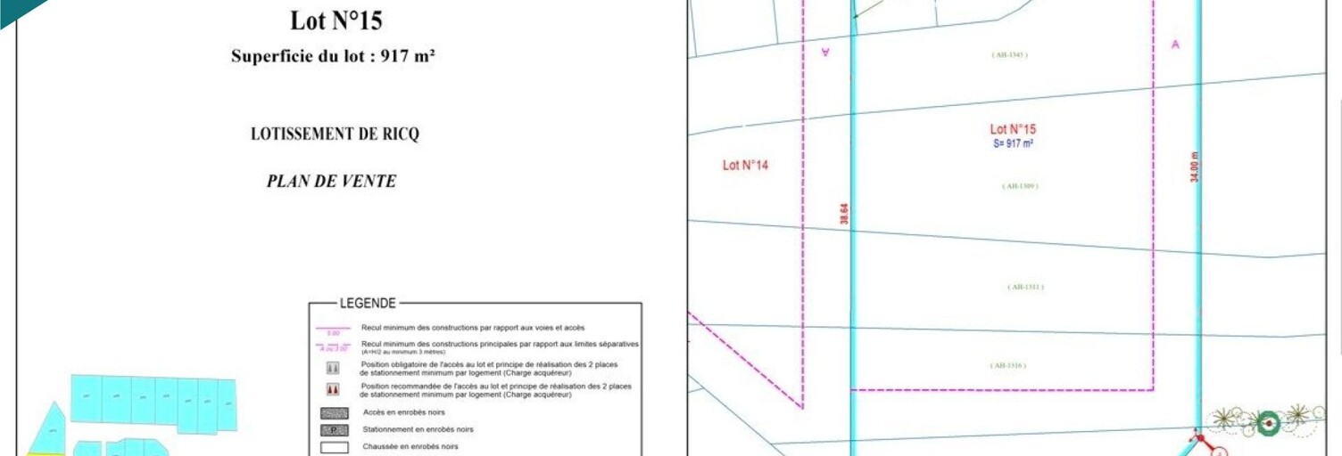 Terrain  917 m² à vendre à Méricourt (62680)