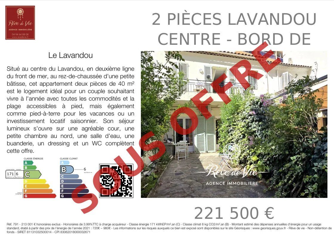 Appartement  T2 à vendre Lavandou (Le) 83980