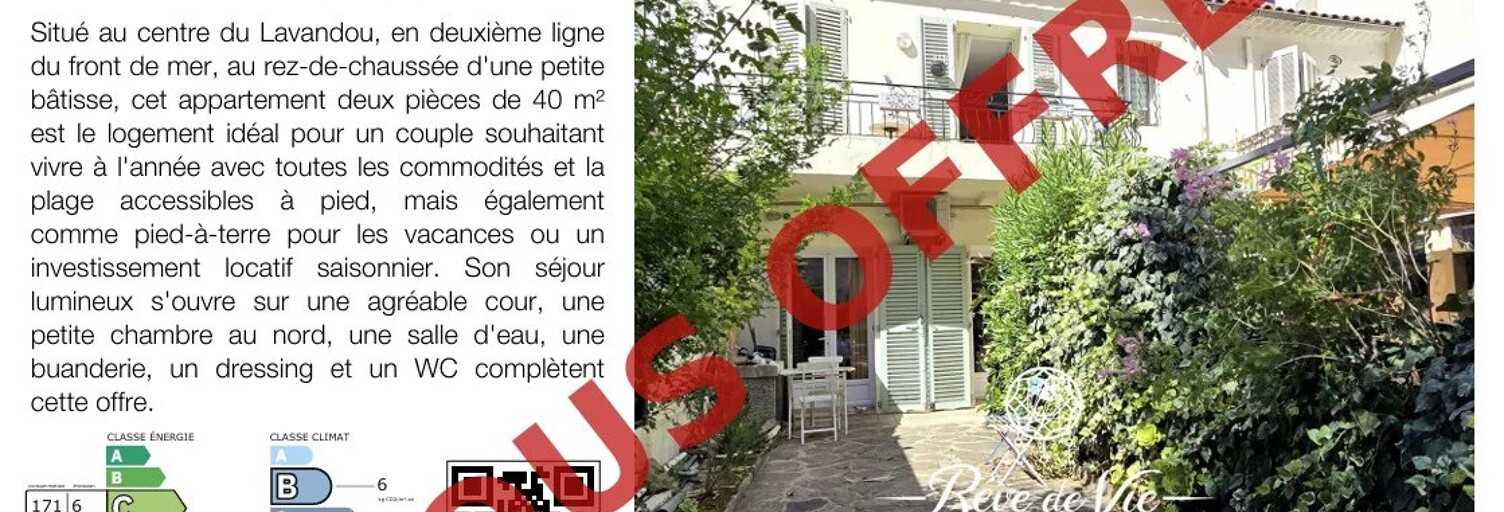 Appartement 2 Pièces 40 m² à vendre à Le Lavandou (83980)