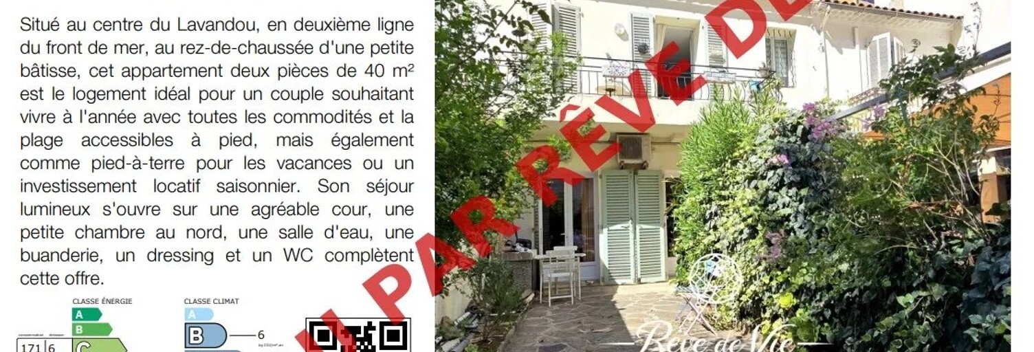 Appartement 2 Pièces 40 m² à vendre à Le Lavandou (83980)