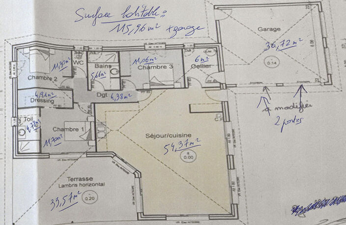 Bénesse limite Capbreton, plain-pied de 2023 sur 700 m²  de terrain — photo 2