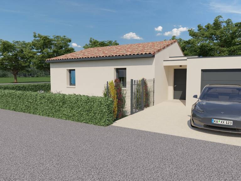   À vendre : Maison contemporaine de plain-pied – 3 chambres – Pont-de-l’Isère (26600) — photo 1