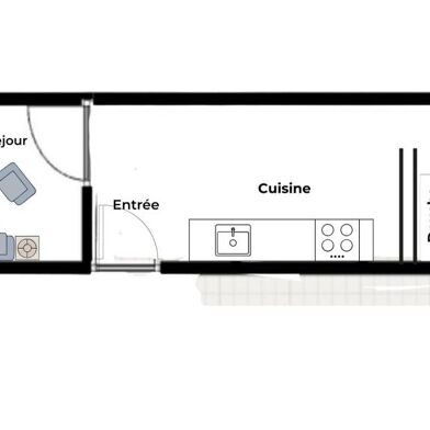 Appartement 1 pièces 940 €