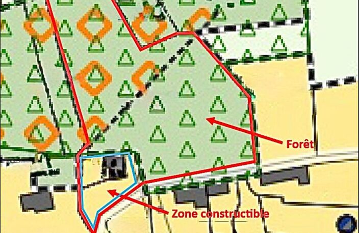 Terrain constructible de 700 m2 avec foret de 6000m2 — photo 4