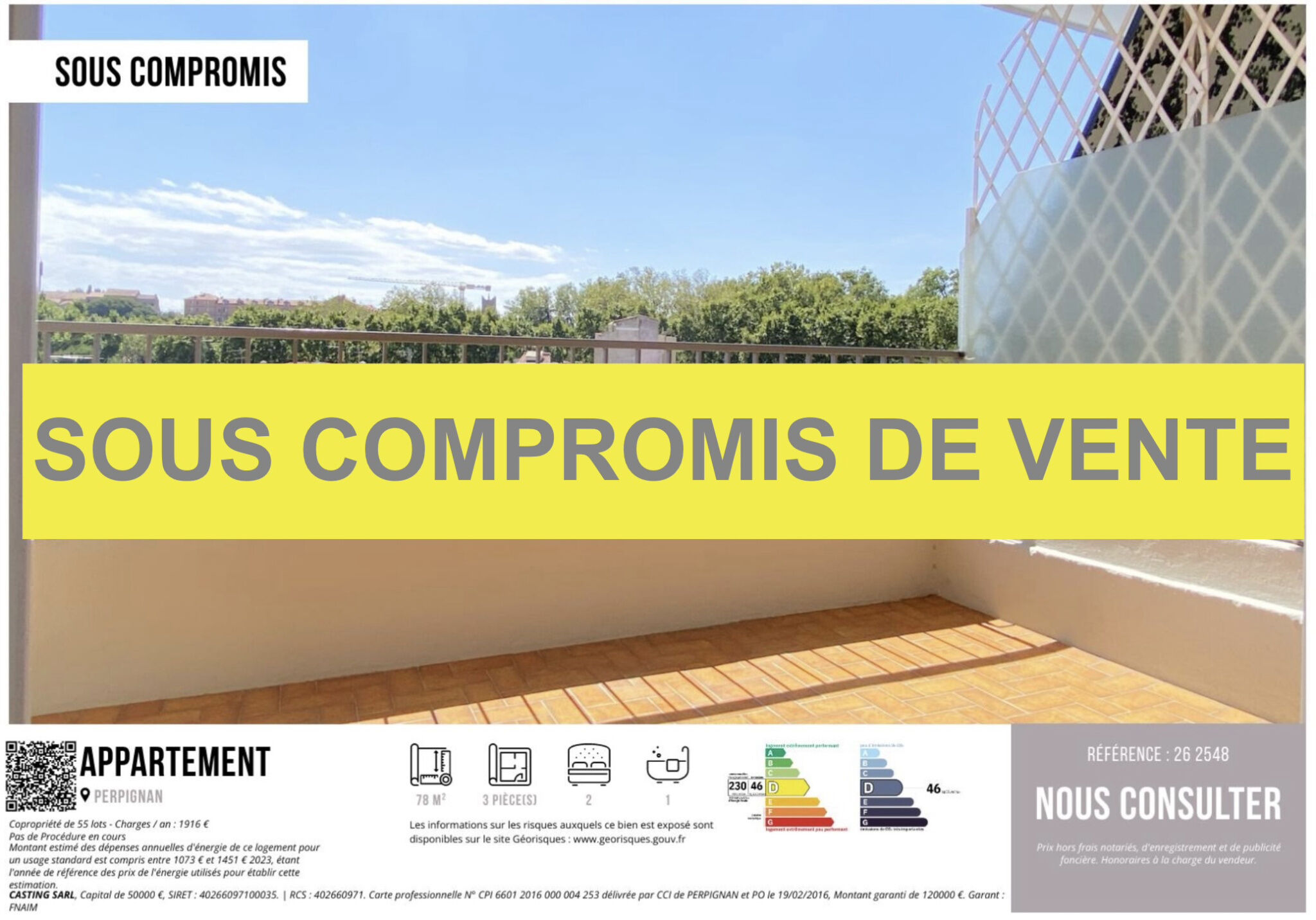 Appartement  T3 à vendre Perpignan 66000