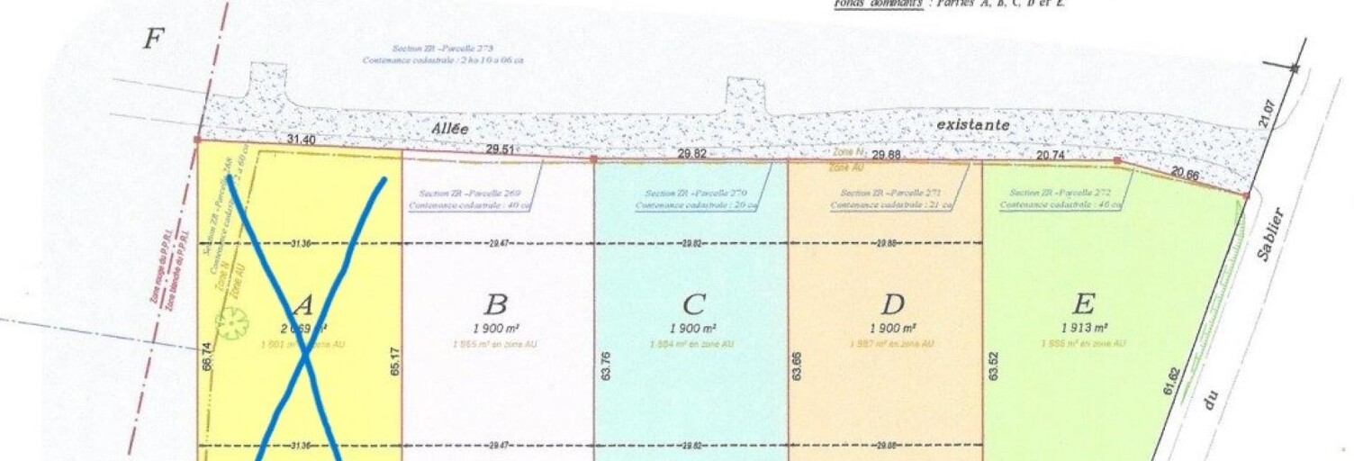 Terrain  1913 m² à vendre à Saint-Pierre-d'Eyraud (24130)