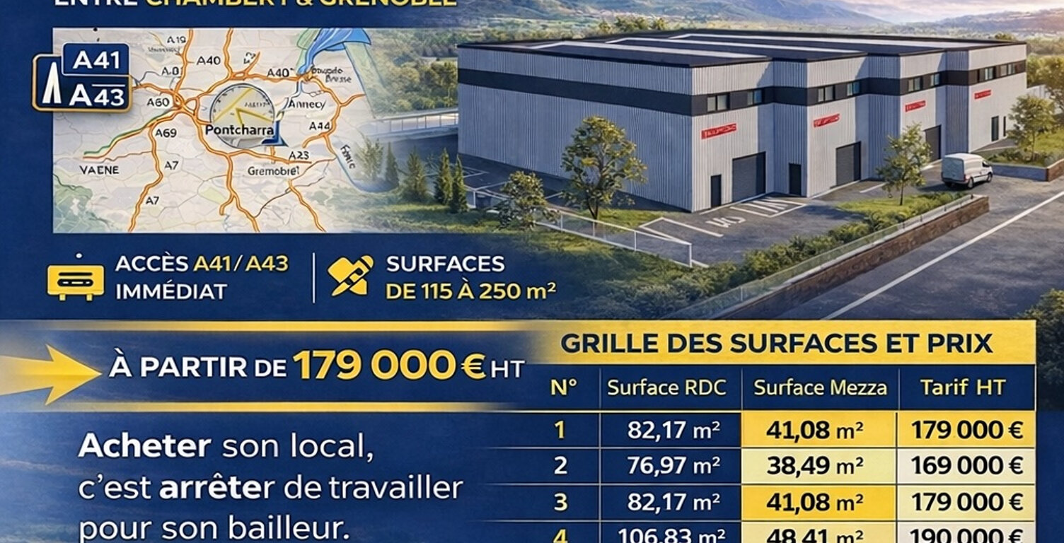 LOCAUX D'ACTIVITÉS NEUFS   PONTCHARRA (38) - DEVENEZ PROPRIE — photo 1