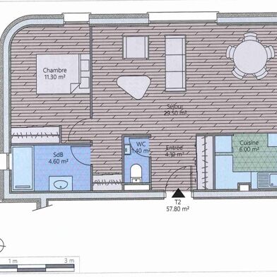 Appartement 2 pièces 334000 €