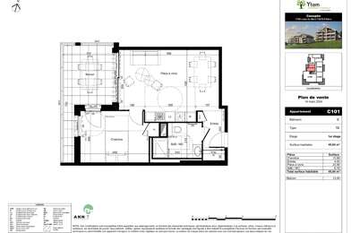 Appartement 2 pièces 282000 €