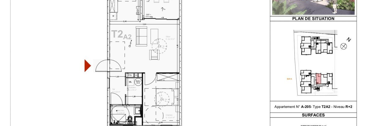 Appartement 2 Pièces 65 m² à vendre à Saint-Leu (97424)