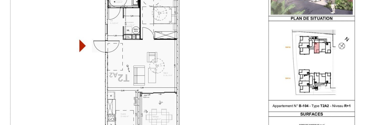 Appartement 2 Pièces 65 m² à vendre à Saint-Leu (97424)