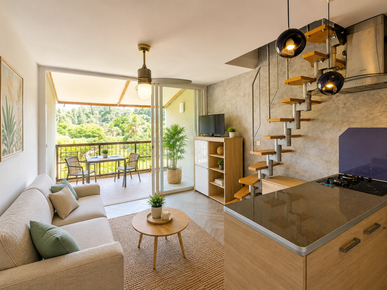 APPARTEMENT DUPLEX T3 ACCES PLAGE + PISCINE BAS DU FORT — photo 1