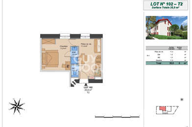 Appartement 2 pièces 168350 €
