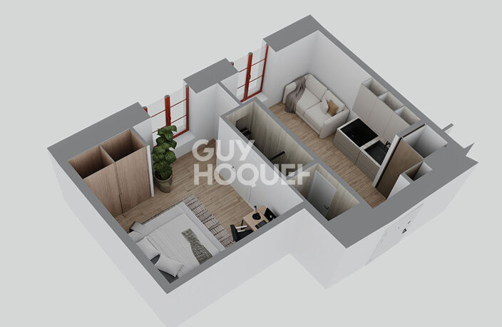 Montchat - Appartement T2 (Plateau à aménager), Proximité parc Bazin, Lyon 3ème (69003) — photo 3