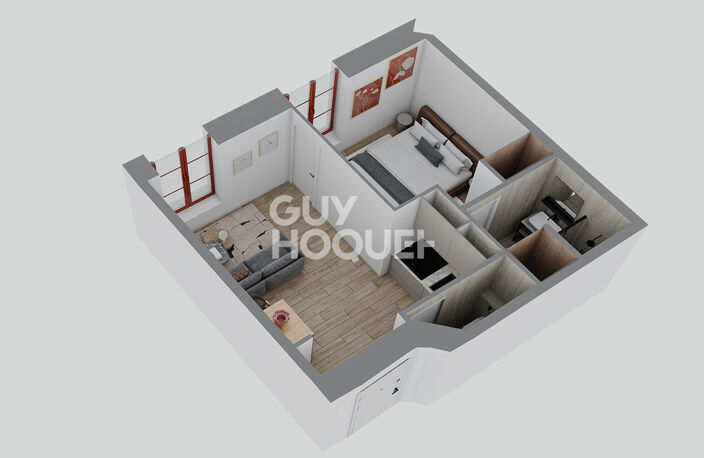 Montchat - Appartement T2 (Plateau à aménager), proximité parc Bazin, Lyon 3ème (69003) — photo 3