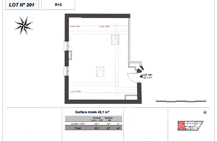 Montchat - Appartement T2 bis (Plateau à aménager), proximité parc Bazin, Lyon 3ème (69003) — photo 2