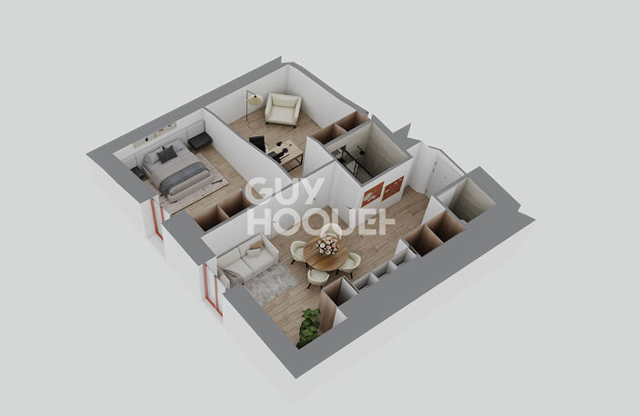 Montchat - Appartement T2 bis (Plateau à aménager), proximité parc Bazin, Lyon 3ème (69003) — photo 3