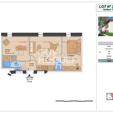 Appartement 2 pièces 210925 €
