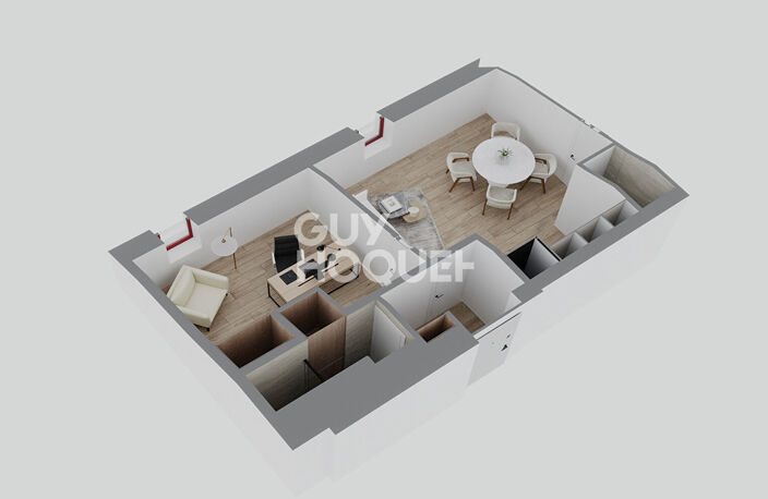 Montchat - Appartement T2 bis (Plateau à aménager), proximité parc Bazin, Lyon 3ème (69003) — photo 2