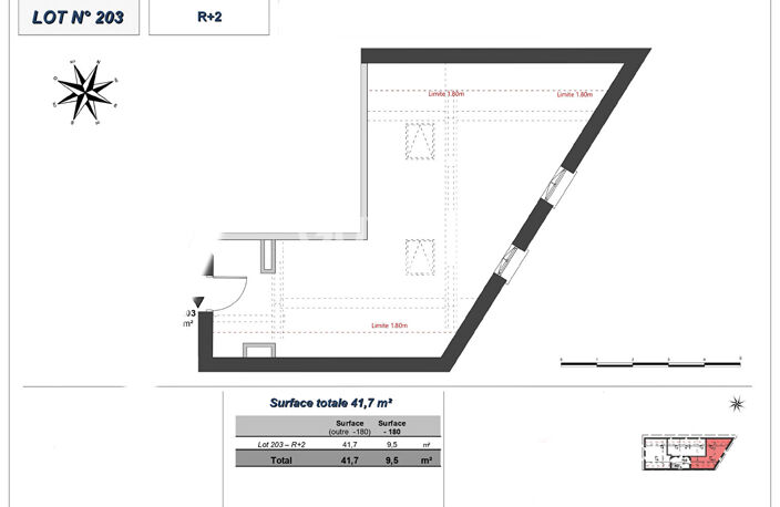Montchat - Appartement T2 bis (Plateau à aménager), proximité parc Bazin, Lyon 3ème (69003) — photo 2