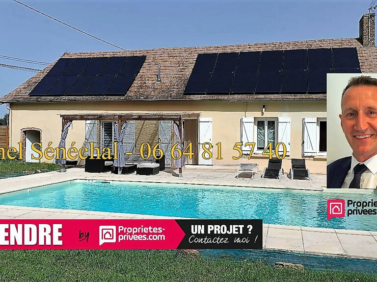 Longère de plain - pied  rénovée 7 pièces de 126 m2 avec sa piscine et son superbe terrain extérieur à 10 mn de Le Mans secteur Sud Sarthe — photo 1