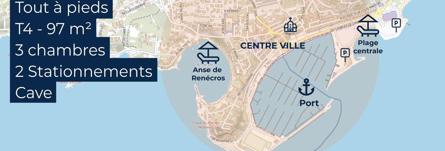 Appartement 4 Pièces 93 m² à vendre à Bandol (83150)