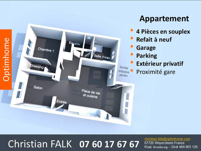Appartement 4 pièces, garage, espace extérieur privatif — photo du bien