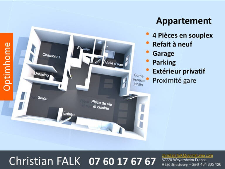Appartement 4 pièces, garage, espace extérieur privatif — photo 1