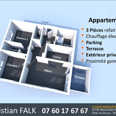 Appartement 3 pièces 227000 €