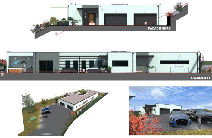 AUREC-SUR-LOIRE 43110 TERRAIN CONSTRUCTIBLE AVEC PROJET DE VILLA D'ARCHITECTE AVEC VUE PANORAMIQUE — photo 3