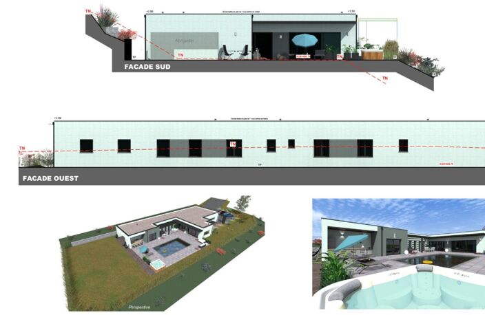 AUREC-SUR-LOIRE 43110 TERRAIN CONSTRUCTIBLE AVEC PROJET DE VILLA D'ARCHITECTE AVEC VUE PANORAMIQUE — photo 4