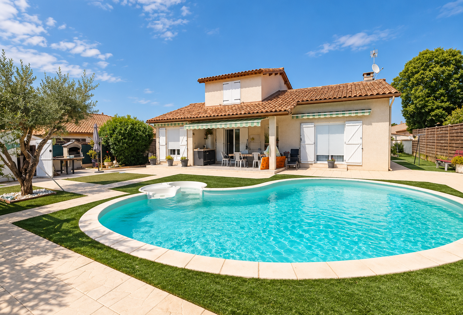 Vend villa indépendante R+1 4 chambres avec piscine à colomb — photo 1