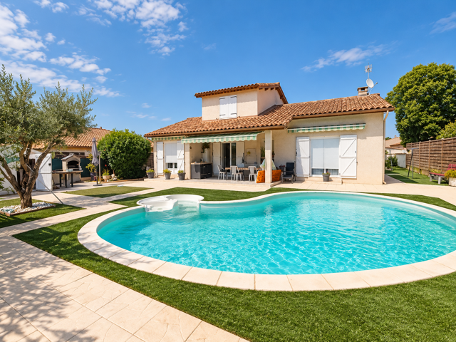 Vend villa indépendante R+1 4 chambres avec piscine à colomb — photo du bien