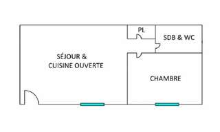 Appartement 2 Pièces 38 m² à vendre à Bordeaux (33000)
