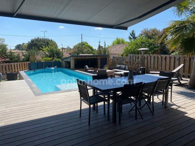CAZAUX (33260) – MAISON CONTEMPORAINE – 5 SUITES PARENTALES – PISCINE – PROPRIÉTÉ DU CANAL – SANS VIS-À-VIS – GARAGE — photo du bien