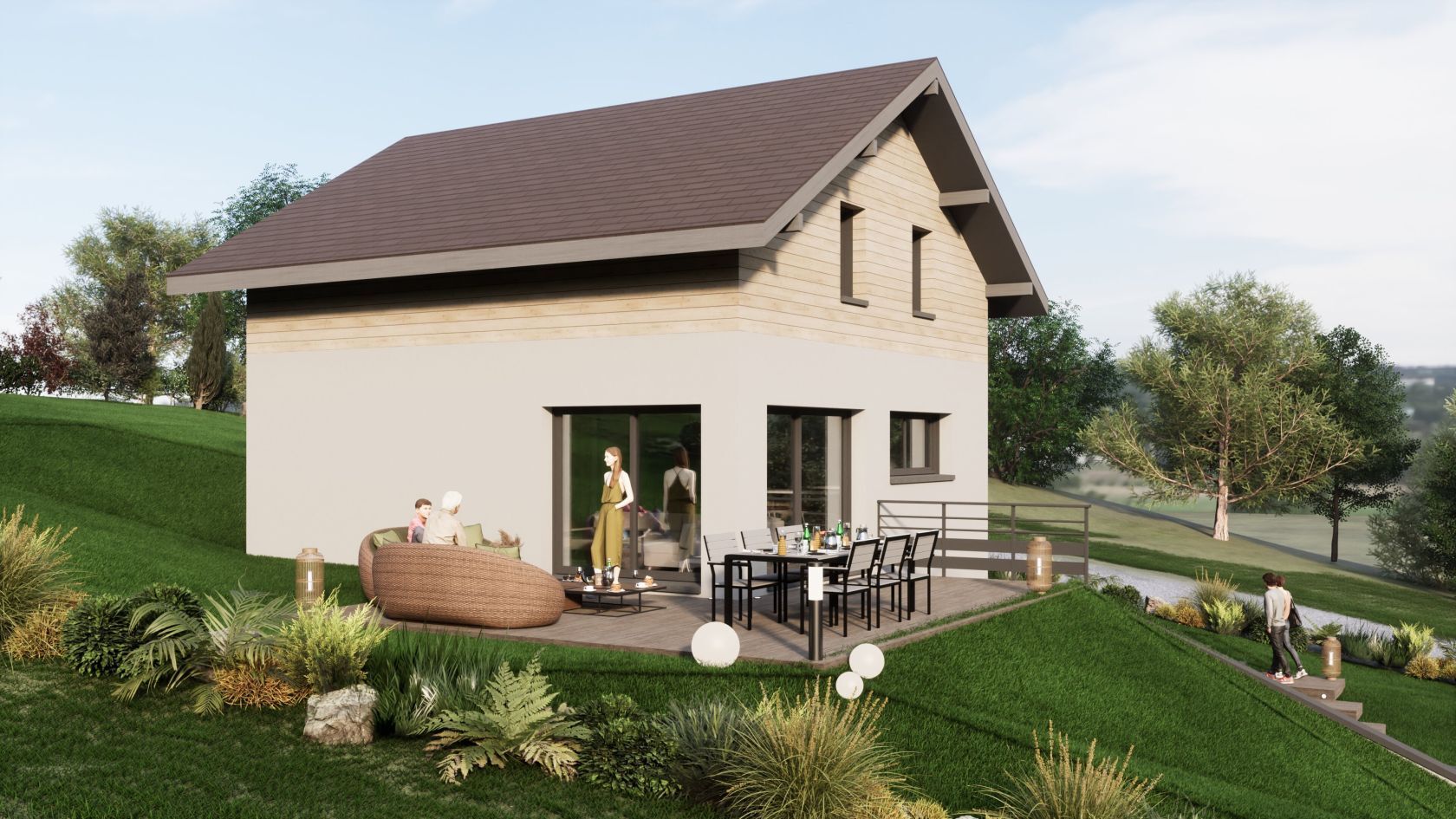 Projet de construction d'une maison 102 m² avec terrain à SERRAVAL (74) Calme & Sur-mesure