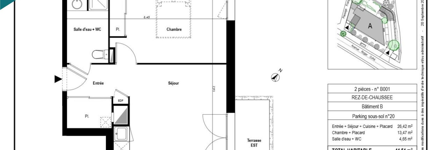 Appartement 2 Pièces 44 m² à vendre à Pessac (33600)