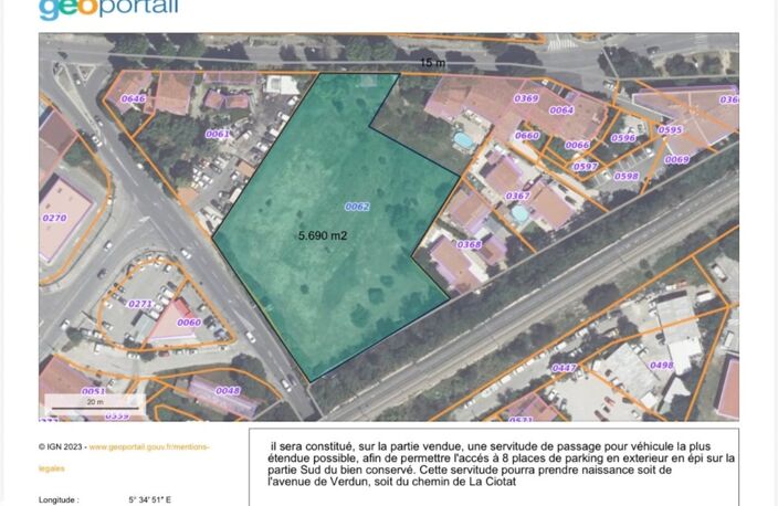 Vente terrain   Aubagne (13400) — photo 3