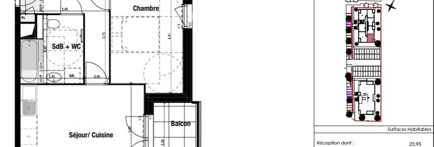 Appartement 2 Pièces 41 m² à louer à Ambérieu-en-Bugey (01500)