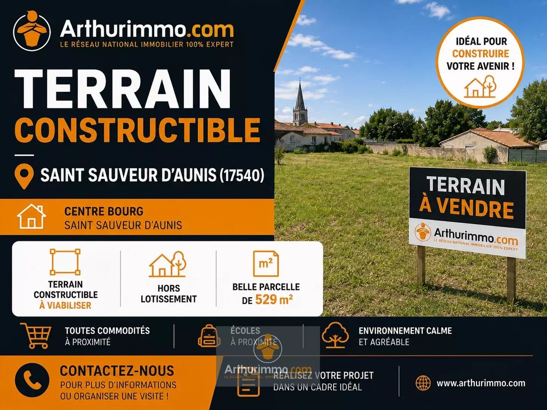 Vente Terrain 529 m2 à Saint-Sauveur-d'Aunis · 97 000 €