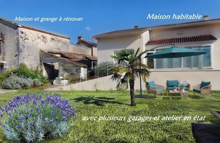 Grande maison à vendre 5 pièces FOUQUEBRUNE (16) + dépendances sur terrain d'env 6800 m2 — photo 2