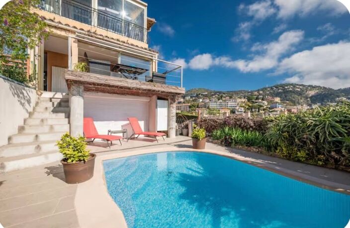 Appartement bas de villa  à vendre 4 pièces VILLEFRANCHE SUR MER (06)vue exceptionnelle piscine privée jardin terrasse garage — photo 5