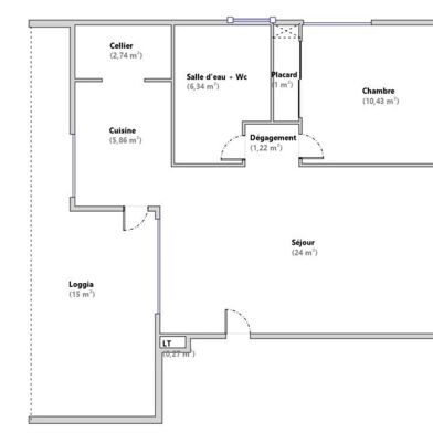 Appartement 2 pièces 187000 €