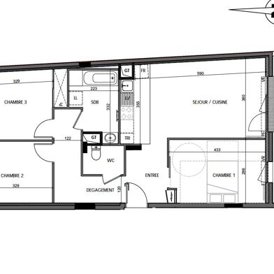 Appartement 4 pièces 280000 €