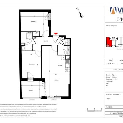Appartement 3 pièces 255000 €