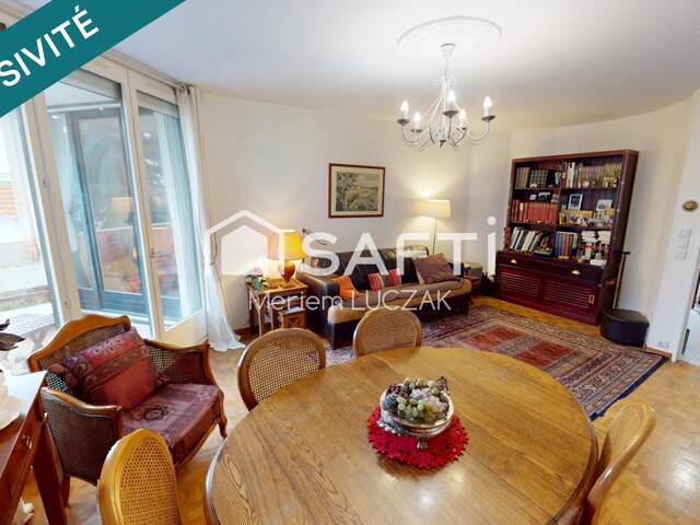 RARE À POISSY  96 m² lumineux, 3 chambres, terrasse, parking, cave, à deux pas de la gare. — photo du bien