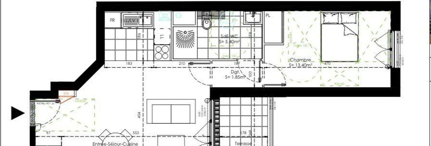 Appartement 2 Pièces 48 m² à vendre à Sainte-Geneviève-des-Bois (91700)